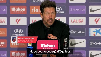 Simeone : "Le deuxième but du Barça nous a fait sortir du match"