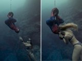 Due sub replicano l'iconico bacio tra Spiderman e Mary Jane… sott'acqua