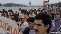 Spagna, imponente manifestazione pro-Palestina a San Sebastian