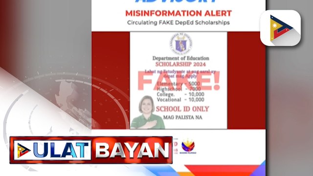 DepEd, nilinaw na hindi totoo ang kumakalat na impormasyong nag-aalok umano sila ng scholarship