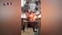 حريق في لوكيشن تصوير مسلسل جودر بطولة ياسر جلال