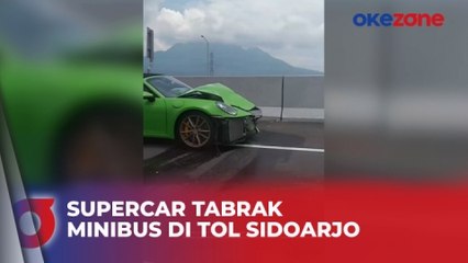 Supercar yang Tabrak Minibus di Tol Sidoarjo Diduga Bodong