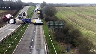 A1 crash at Colsterworth