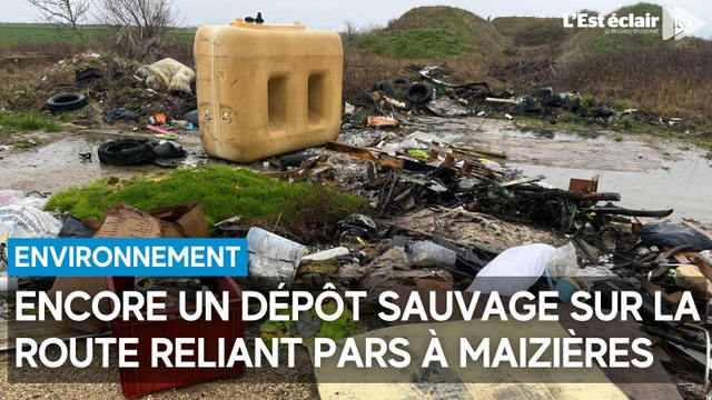 Un nouveau et impressionnant dépôt sauvage sur la route reliant Pars-lès-Romilly à Maizières-la-Grande-Paroisse