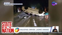 Kotse bumaligtad; driver, lasing umano | SONA