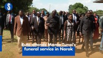 Ruto attends Mama Tunai's funeral service in Narok