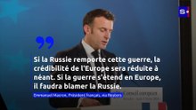 Pour Emmanuel Macron, "la guerre pourrait être la seule voie vers la paix"