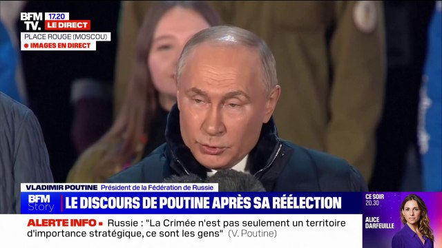 Vladimir Poutine: Ensemble, nous allons avancer (...) Tout cela se passe grâce à vous citoyens de la Russie