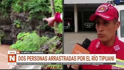 2 personas arrastradas por rio en tipuani