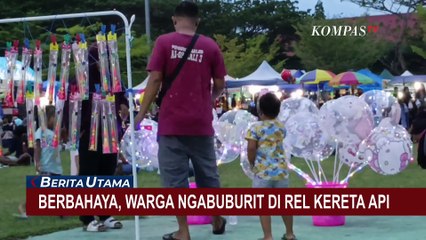 Download Video: Warga Purwakarta Ngabuburit di Rel Kereta Api, PT KAI Dibuat Kerepotan Peringatkan Bahaya!