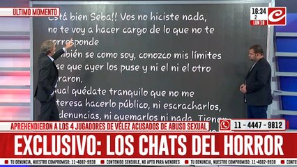 Los chats del abuso contra los jugadores de Vélez