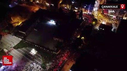 Çanakkale'de zaferin 109. yıl dönümünde fener alayı düzenlendi