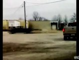 Redneck Moron Slams Truck into Pole