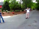 Girl On Skateboard Eats Concrete