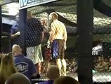 Corner Man Knocked Out by Referee