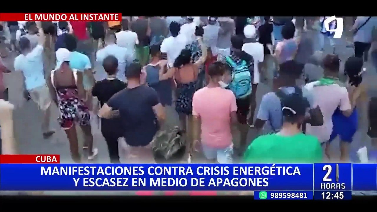 Cubanos protestan exigiendo soluciones ante crisis energética y escasez de productos