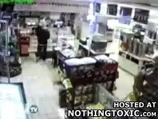 Female Store Clerk Beats Crap Out of Robber