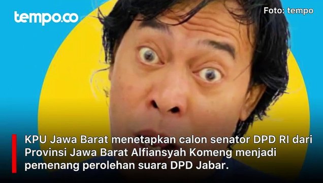 Komeng ditetapkan jadi pemenang perolehan suara DPD Jabar, Raih 5,3 Juta Suara