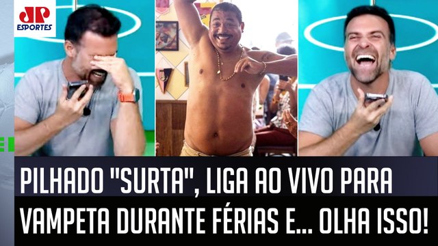 SENSACIONAL! Pilhado LIGA AO VIVO para Vampeta durante FÉRIAS e SURTA com o SORTEIO da Libertadores!