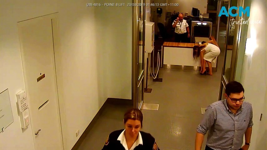 Security footage released from Parliament House the night of the alleged rape