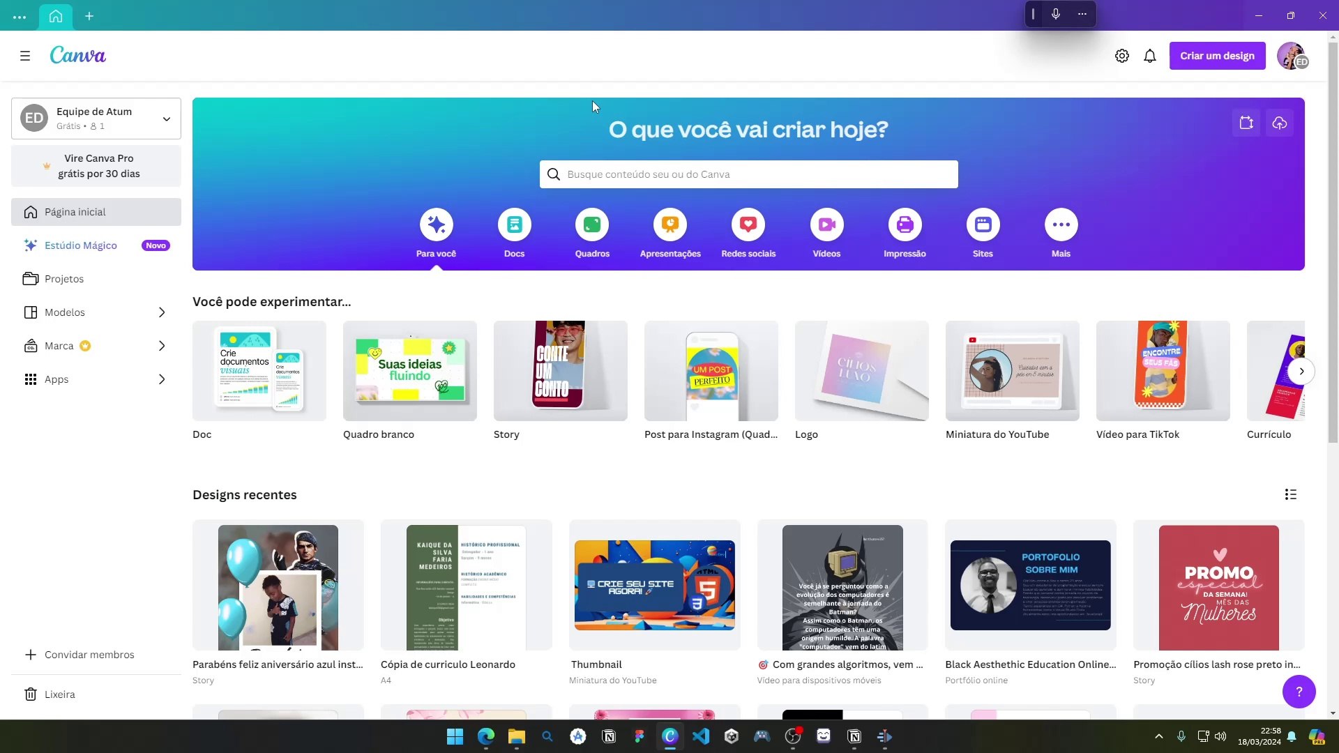 Como utilizar o canva