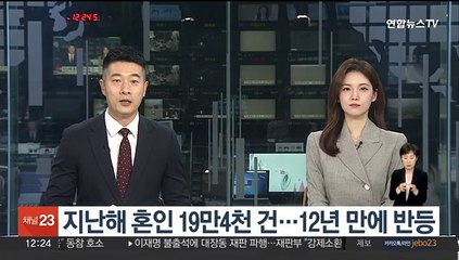 지난해 혼인 19만4천 건…12년 만에 반등