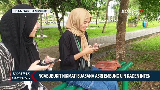 Ngabuburit Nikmati Suasana Asri Embung UIN Raden Inten Lampung