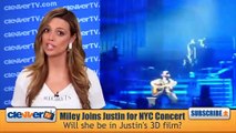 Miley Cyrus Joins Justin Bieber For NYC Concert