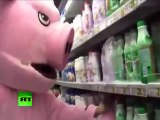 Cerdos enfurecidos invaden hipermercados en Moscú