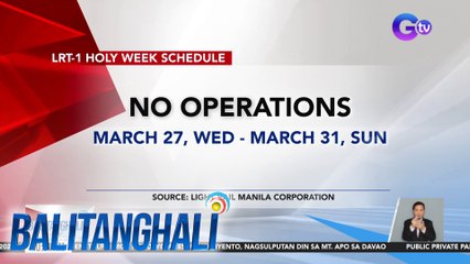 Operasyon ng LRT-1 at PNR buses sa Holy Week | BT