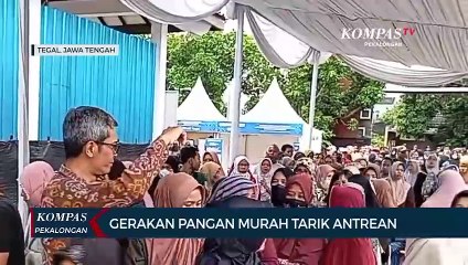 Antre 2 Jam Demi Sembako Murah! Pemprov Jateng & BI Gelar Operasi Pasar di Tegal
