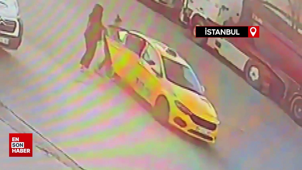 Küçükçekmece'de taksici ile kadın yolcu birbirine girdi