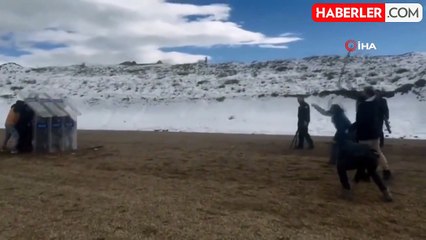 Erzurum'da polisin tatbikatı gerçeği aratmadı