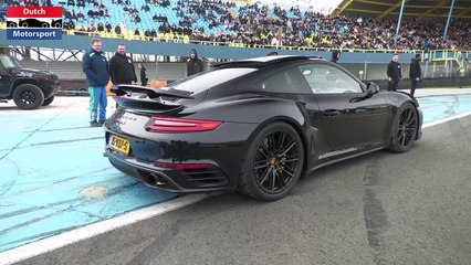 1050HP Porsche Turbo S SPINS OUT