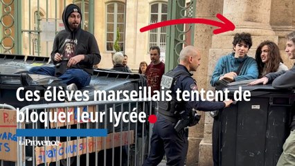 Ces élèves marseillais tentent de bloquer leur lycée