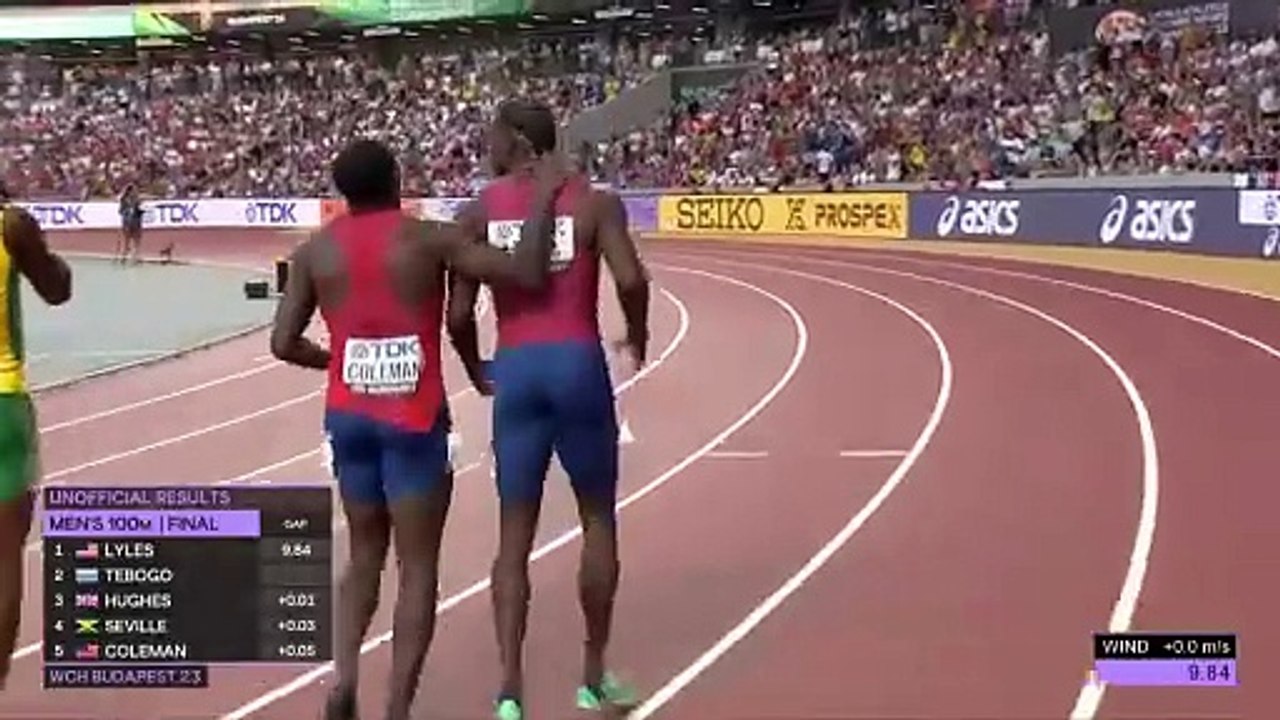 Noah Lyles storms to 100m gold medal in 9.83  - World Athletics Championships Budapest 23