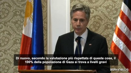 Blinken: 100% popolo Gaza soffre livelli gravi insicurezza alimentare