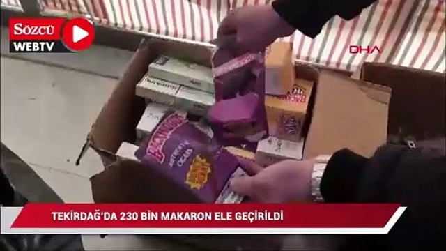 Tekirdağ'da 230 bin makaron ele geçirildi