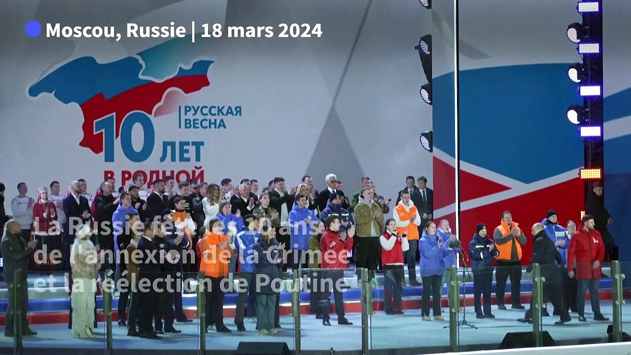 Les Russes saluent Poutine et célèbrent l'anniversaire de l'annexion de la Crimée