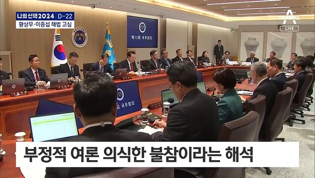 대통령실-여당, 황상무·이종섭 두고 입장차…조율 고심