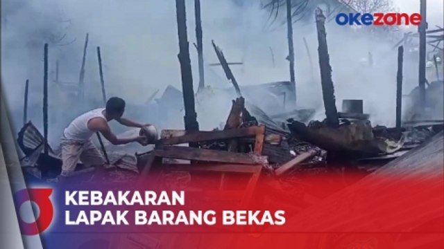 Lapak Barang Bekas dan Rumah Kontrakan Semi Permanen di Kebon Jeruk Ludes Terbakar