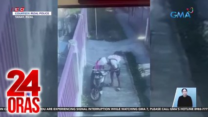 Nakaparadang scooter, natangay sa loob lang ng 10 segundo; suspek, arestado | 24 Oras