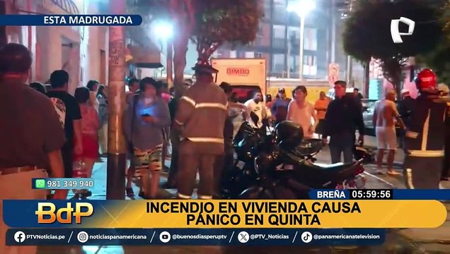 Vela encendida habría desatado incendio en una quinta en Breña