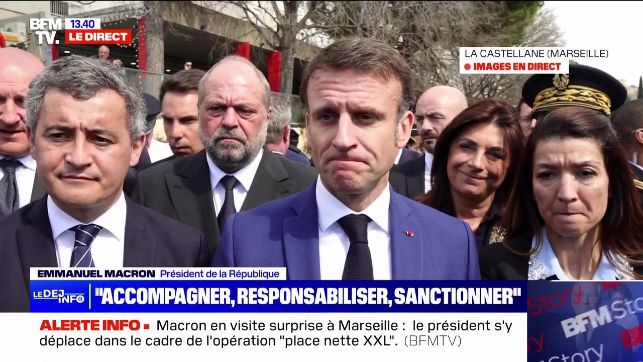 Trafic de drogue: Emmanuel Macron veut "rendre la vie impossible aux consommateurs et aux familles des plus jeunes qui servent de guetteurs"