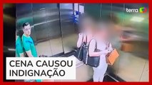 Mulher é assediada por homem ao deixar elevador em Fortaleza (CE)