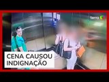 Mulher é assediada por homem ao deixar elevador em Fortaleza (CE)