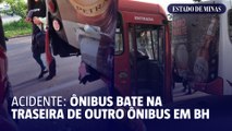 Ônibus colide com a traseira de outro ônibus na Região Oeste