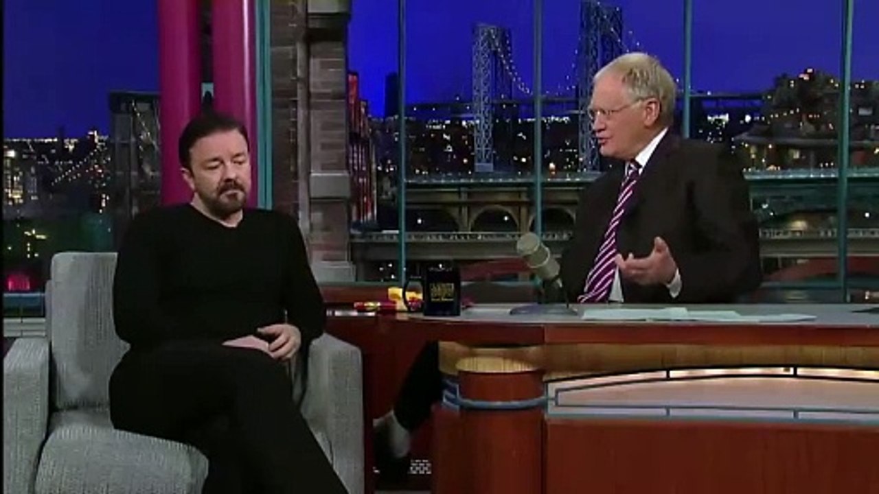 David Letterman Ricky Gervais's Birthday Gift to Dave Vídeo Dailymotion