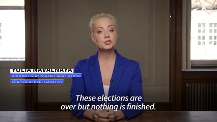 Yulia Navalnaya calls Putin opponents to 'work harder than ever' after election results