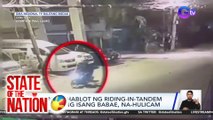 Panghahablot ng riding-in-tandem sa bag ng isang babae, na-hulicam | SONA